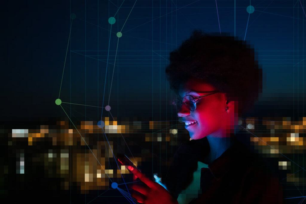 Mobile phone browsing in digital world